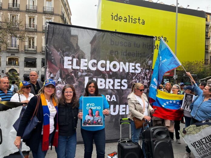 Protesta de venezolanos en Madrid