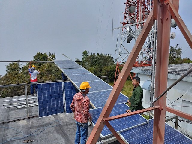 Paneles solares en La Aguada
