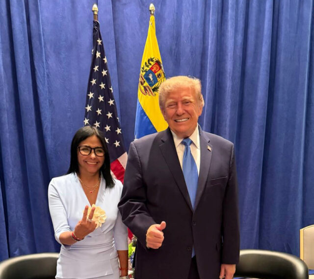 Delcy Rodríguez y Trump